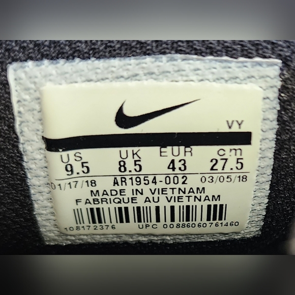 AIR FORCE 1 HIGH- SIZE 9.5- BLK/PARTICLE BEIGE- ACID WASH - Picture 5 of 12